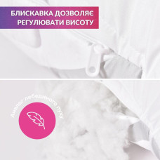 Набір спальний ковдра 200х220 см та 2 шт подушка 50х70 см Elegantly IDEIA аналог лебединого пуху, штучний пух