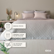 Набір покривало з наволочками Silhouette IDEIA 240х260 см + 2 подушки 50х70 см у подарунок беж