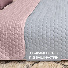 Покривало на ліжко Silhouette 220x240 IDEIA двостороннє міцне стібка тканини антиалергенне м’ята