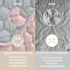 Покривало на ліжко Silhouette 220x240 IDEIA двостороннє міцне стібка тканини антиалергенне м’ята