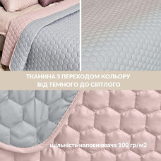 Покривало на ліжко Silhouette 220x240 IDEIA двостороннє міцне стібка тканини антиалергенне м’ята