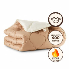 Ковдра вовняна Woolly 140х210 см IDEIA 400 г/м2 зимова, тепла, натуральна, овеча вовна