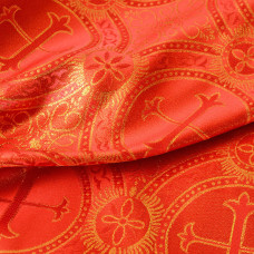 Тканина парча церковна 140 г/м2 червона
