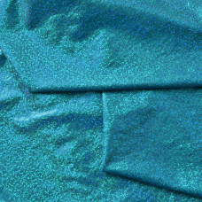 Тканина трикотаж Лазер голограмма дріб т/блакитний