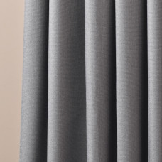 Комплект штор 2 шт Мішковина Льон 250х270 см, штори, гардини, портьєри з люверсами графіт No125