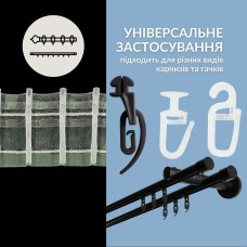 Комплект штор 2 шт Мішковина Льон 200х250 см, штори, гардини, портьери зі шторною тасьмою графіт
