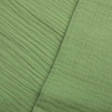 Тканина бавовняна платтяна Муслін 135 см, 125 г/м² для суконь, блузок, спідниць, халатів, костюмів зелена