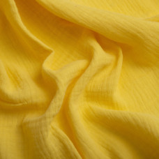 Тканина бавовняна платтяна Муслін 135 см, 125 г/м² для суконь, блузок, спідниць, халатів, костюмів жовта