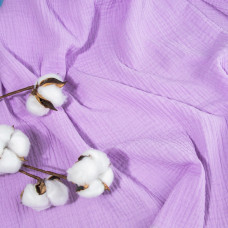 Тканина бавовняна платтяна Муслін 135 см, 125 г/м² для суконь, блузок, спідниць, халатів, костюмів бузок