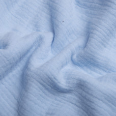 Тканина бавовняна платтяна Муслін 135 см, 125 г/м² для суконь, блузок, спідниць, халатів, костюмів блакитна