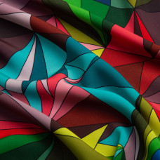 Тканина для одягу плательна Super soft 65 г/м2, легка, ніжна, поліестр вітраж кристал