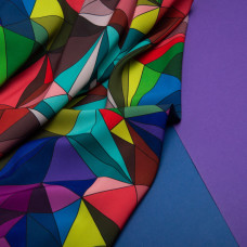 Тканина для одягу плательна Super soft 65 г/м2, легка, ніжна, поліестр вітраж кристал