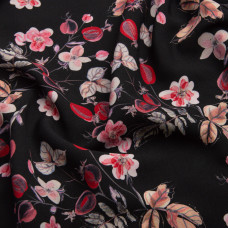 Тканина для одягу плательна Super soft 65 г/м2, легка, ніжна, поліестер шипшина чорна