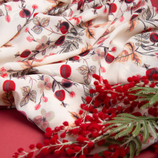 Тканина для одягу плательна Super soft 65 г/м2, легка, ніжна, поліестр шипшина молоко