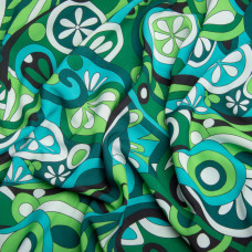 Тканина для одягу плательна Super soft 65 г/м2, легка, ніжна, поліестр вітраж зелена