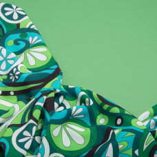 Тканина для одягу плательна Super soft 65 г/м2, легка, ніжна, поліестр вітраж зелена