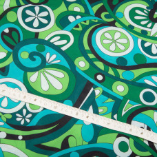 Тканина для одягу плательна Super soft 65 г/м2, легка, ніжна, поліестр вітраж зелена