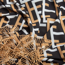 Тканина для одягу плательна Super soft 65 г/м2, легка, ніжна, поліестр фенді