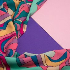 Тканина для одягу плательна Super soft 65 г/м2, легка, ніжна, поліестр вітраж казковий