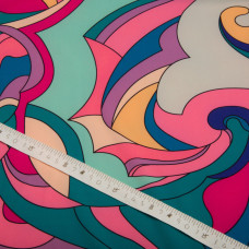 Тканина для одягу плательна Super soft 65 г/м2, легка, ніжна, поліестр вітраж казковий