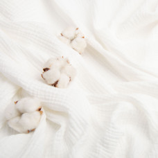 Тканина бавовняна платтяна Муслін 135 см, 125 г/м² для суконь, блузок, спідниць, халатів, костюмів молоко