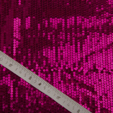 Трикотаж паєтка 228 г/м2, блискуча, блискуча тканина для вечірнього одягу малина