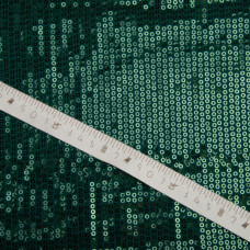 Трикотаж паєтка 228 г/м2, блискуча, блискуча тканина для вечірнього одягу т/зелена