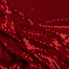 Трикотаж паєтка 228 г/м2, блискуча, блискуча тканина для вечірнього одягу червона