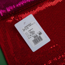 Трикотаж паєтка 228 г/м2, блискуча, блискуча тканина для вечірнього одягу червона