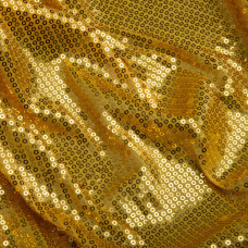 Трикотаж паєтка 228 г/м2, блискуча, блискуча тканина для вечірнього одягу жовта