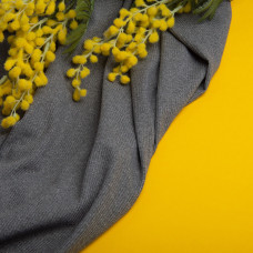 Тканина трикотаж для одягу Рубчик 260 г/м2, трикотажна тканина сірий меланж