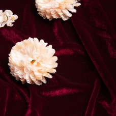 Тканина костюмна оксамитова, оксамитова тканина, плательна стрейчева 300 г/м2 бордо