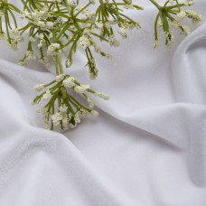 Тканина костюмна оксамитова, оксамитова тканина, плательна стрейчева 300 г/м2 біла