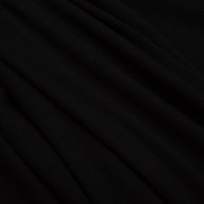 Тканина трикотаж для одягу віскоза Рубчик Dino, натуральна тканина 240 г/м2 чорна