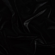 Тканина костюмна оксамитова, оксамитова тканина плютельова стрейчева 300 г/м2 чорна