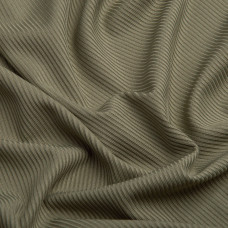 Тканина трикотаж для одягу Рубчик 260 г/м2, трикотажна тканина св/хакі
