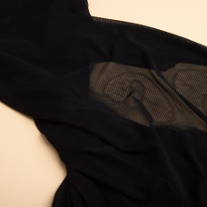 Тканина трикотажна сітка Dilva, еластична тканина чорна