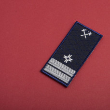 Шеврон на липучці Укрзалізниця Погон Інженер, вишитий патч 5х10 см