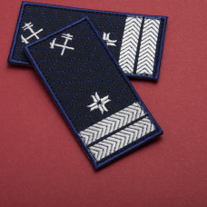 Шеврон на липучці Укрзалізниця Погон Інженер, вишитий патч 5х10 см