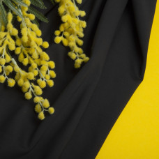 Тканина трикотажна, трикотаж Дайвінг однотонний чорний