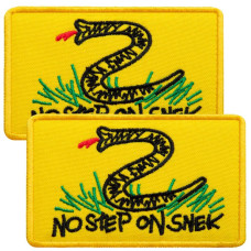 Набір шевронів 2 шт з липучкою No step on snek 5х8 см Не наступай на змію вишитий патч нашивка Змія
