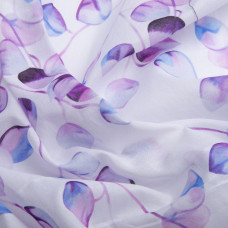 Тканина Батист Листочок, бавовна, натуральна тканина для одягу, бавовна бузок