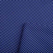 Тканина поплін, бавовна, натуральна тканина горошок синій