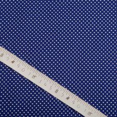Тканина поплін, бавовна, натуральна тканина горошок синій