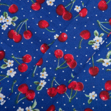 Тканина поплін, бавовна, натуральна тканина вишня синя