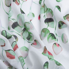 Тканина Батист Листочок, бавовна, натуральна тканина для одягу, бавовна зелена