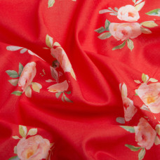 Тканина Батист Гранд Роуз, бавовна, натуральна тканина для одягу, бавовна червона