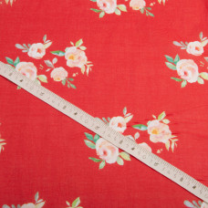 Тканина Батист Гранд Роуз, бавовна, натуральна тканина для одягу, бавовна червона