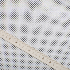 Тканина поплін, бавовна, натуральна тканина горошок біла