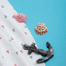 Тканина поплін, бавовна, натуральна тканина  якір біла